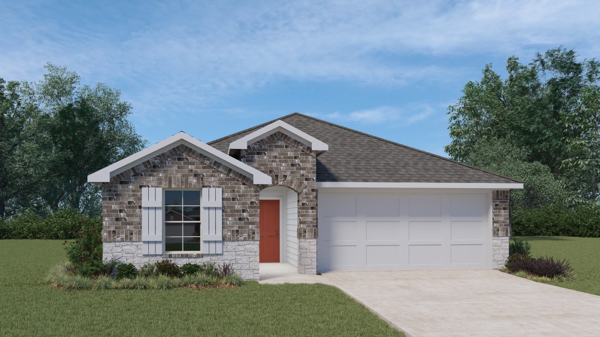 19720 Abigail Fillmore Road Manor, TX 78653 - Photo 1 of 1 a front view of a house with a garden and trees