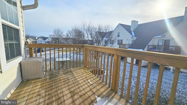 a view of balcony with furniture