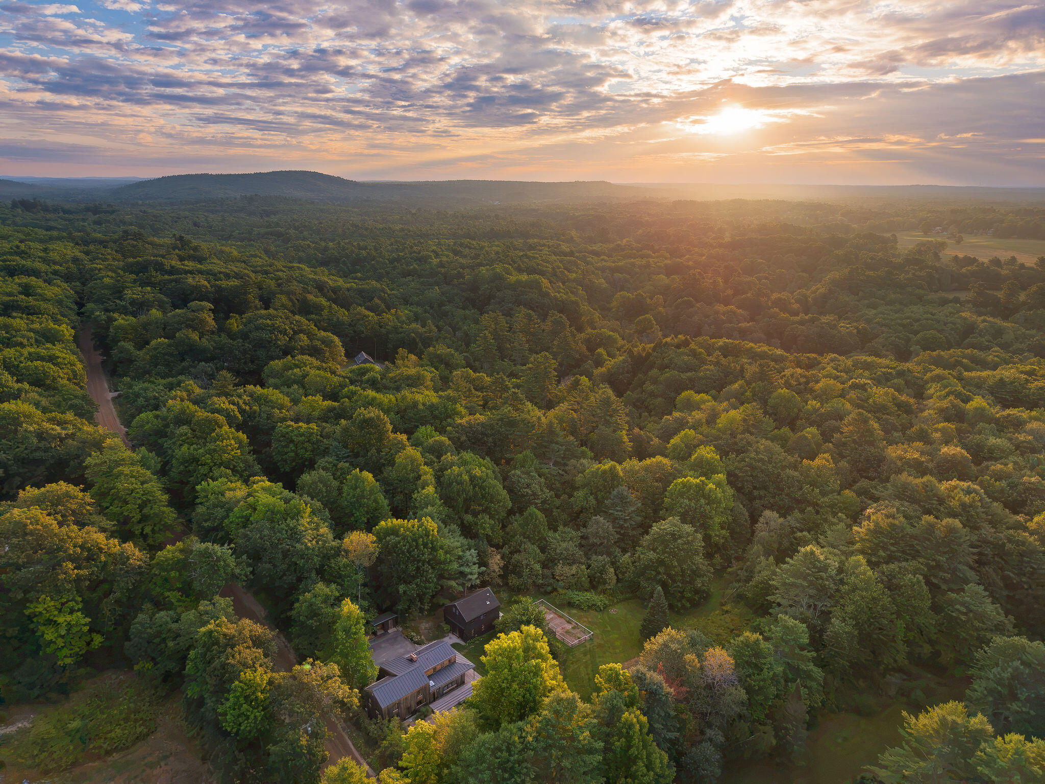 13 Lawrence Road Pownal, ME 04069 - Photo 1 of 58 Daybreak over 13 Lawrence Road