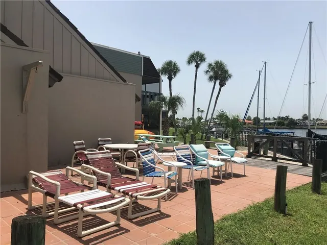 a view of outdoor space with seating area