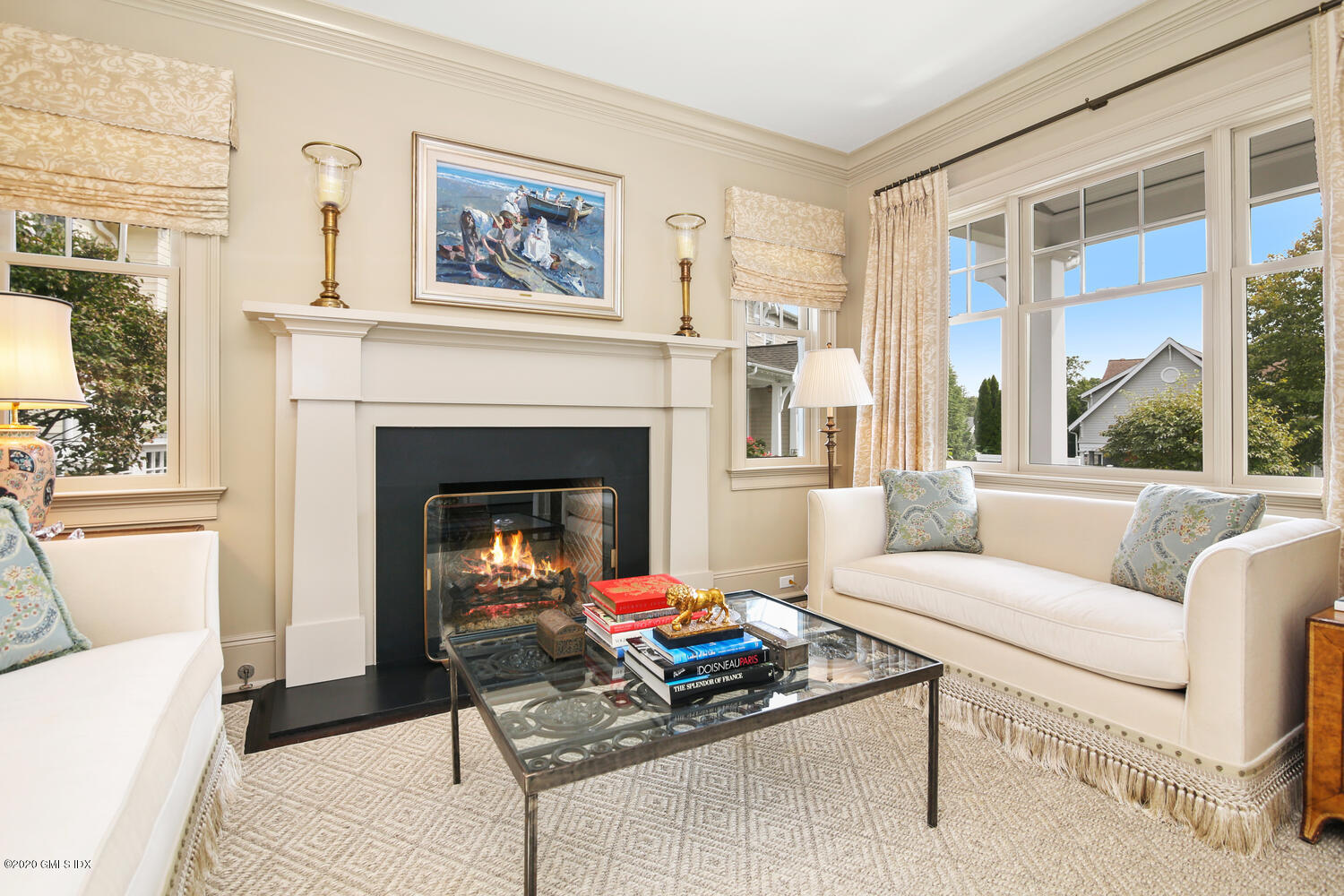 7 Finney Knoll Riverside, CT 06878 - Photo 3 of 30 a living room with furniture and a fireplace