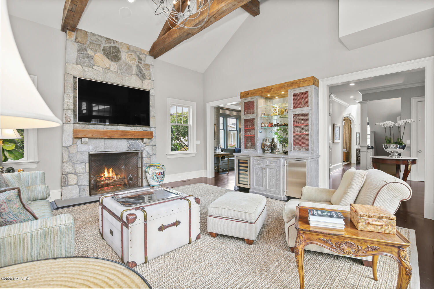 7 Finney Knoll Riverside, CT 06878 - Photo 10 of 30 a living room with furniture and a fireplace