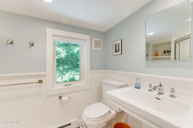 a living room with a large window