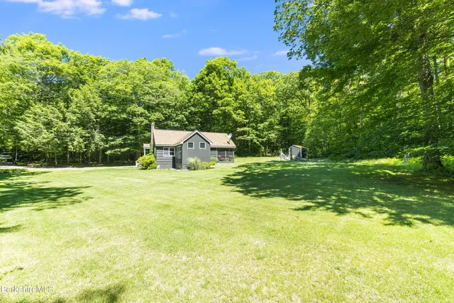 a view of house with backyard