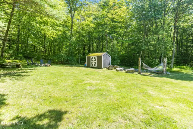 a view of a backyard