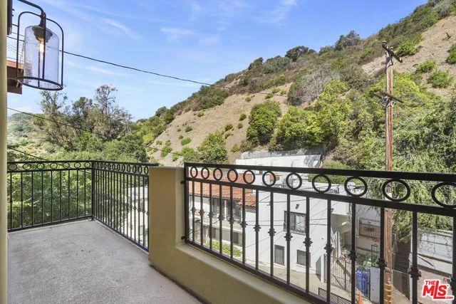 a view of a balcony