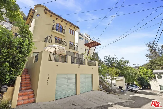 a front view of a building