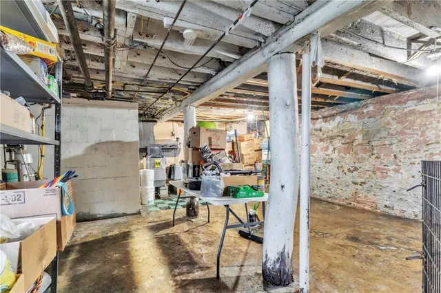 a view of storage and utility room