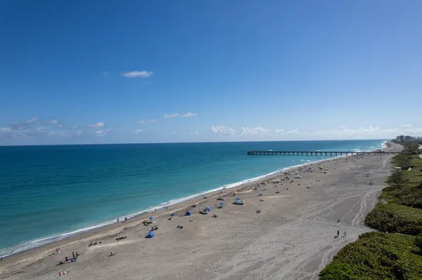 a view of an ocean beach
