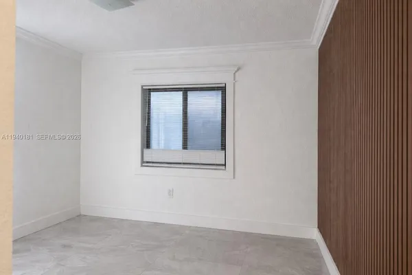 an empty room with a window