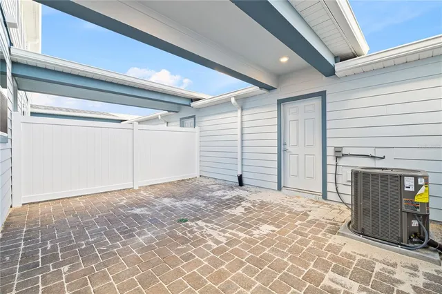 a view of a backyard of a house