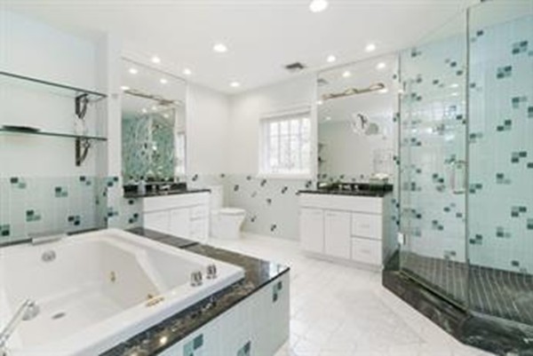 101 Stuart Road Newton, MA 02459 - Photo 17 of 26 a bathroom with a bathtub a sink a toilet a shower and a mirror