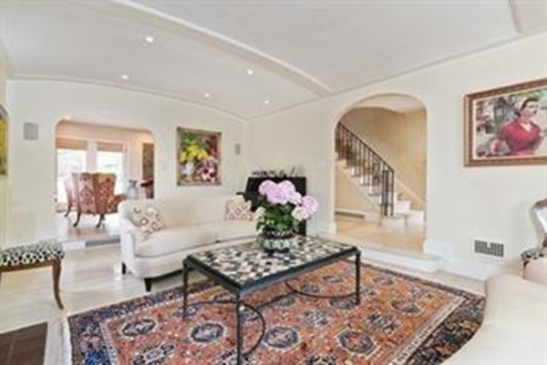 101 Stuart Road Newton, MA 02459 - Photo 6 of 26 a living room with furniture and a rug