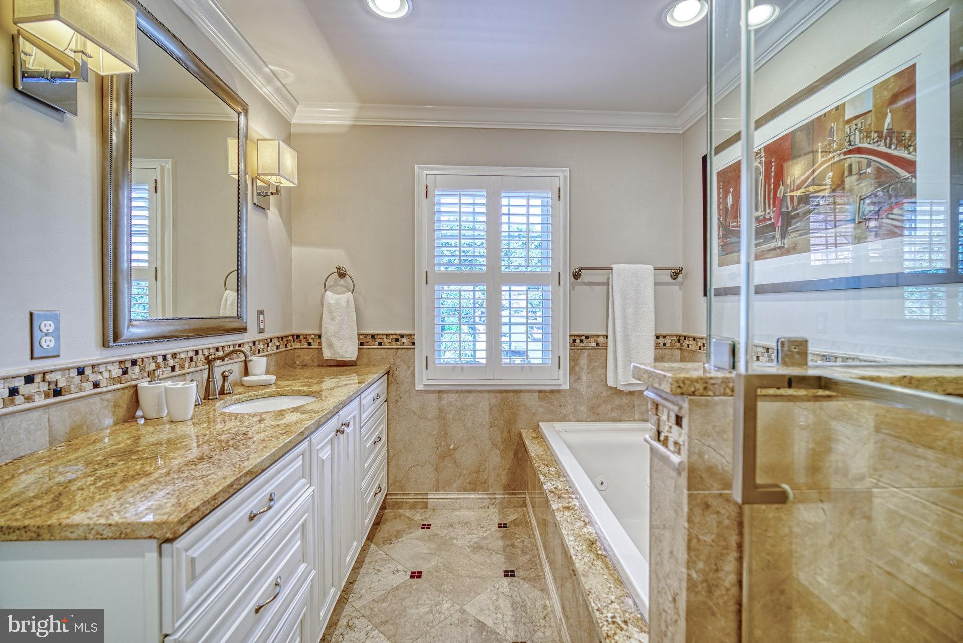 6745 Towne Lane Road McLean, VA 22101 - Photo 15 of 37 Owners spa bath, glass enclosure, vanity, built in
