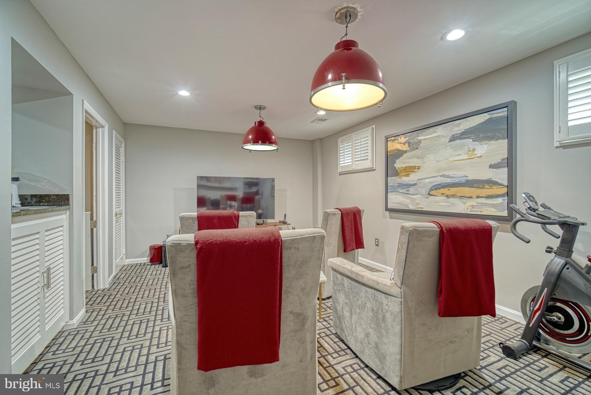 6745 Towne Lane Road McLean, VA 22101 - Photo 21 of 37 LL Media Room with wet bar and fireplace