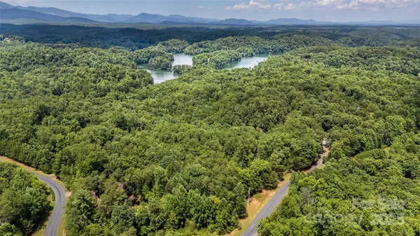 a view of a lush green hillside and a building