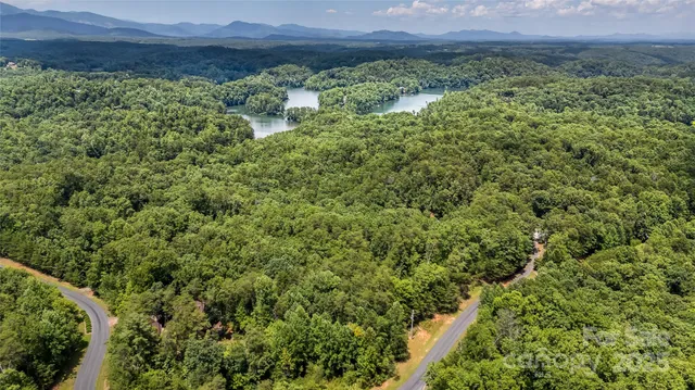 a view of a lush green hillside and a building