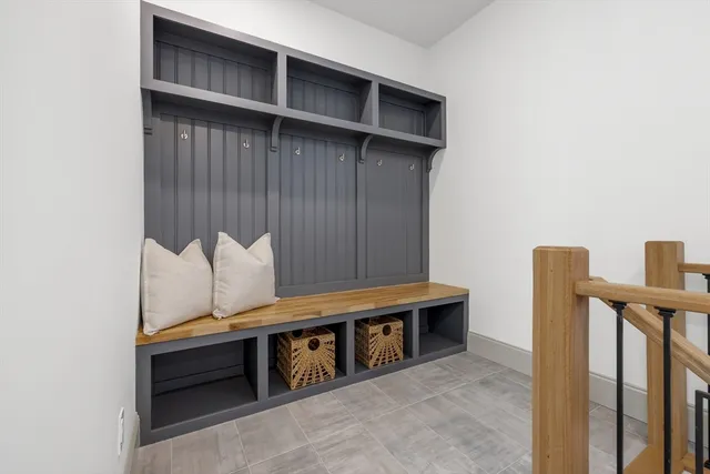 a room with furniture