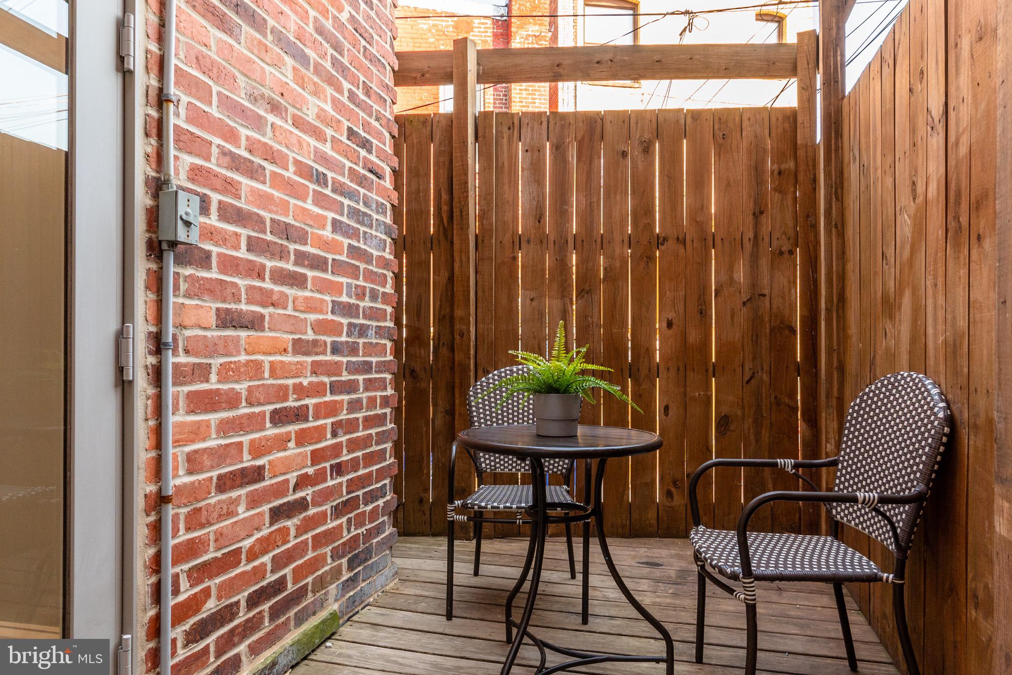 1109 P Street Northwest Washington, DC 20005 - Photo 15 of 45 Private Balcony off Kitchen