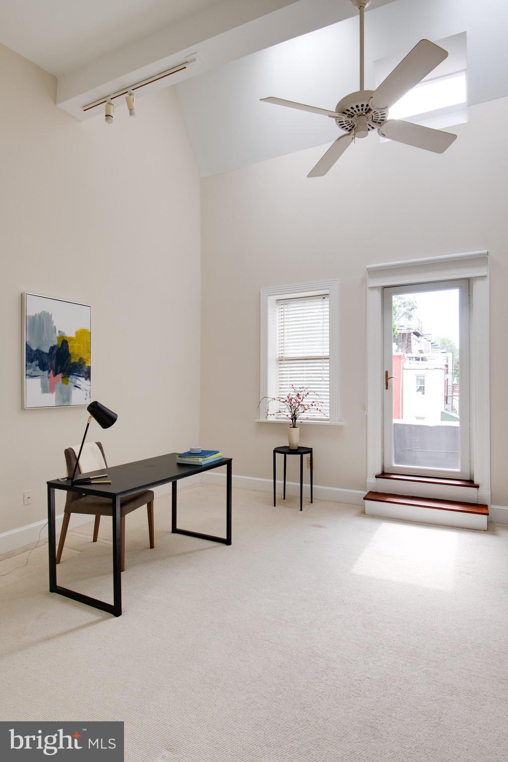 1109 P Street Northwest Washington, DC 20005 - Photo 28 of 45 Home Office /3rd Bedroom w/Cathedral Ceiling