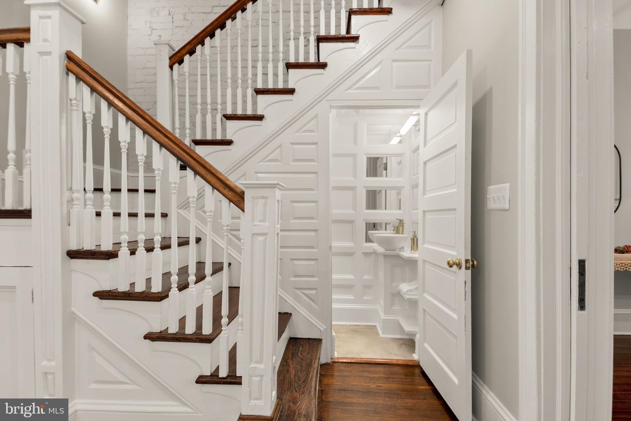 1109 P Street Northwest Washington, DC 20005 - Photo 7 of 45 Stair Detail/Powder Room