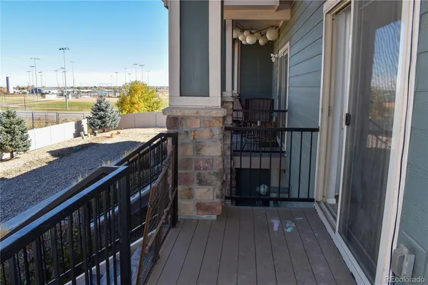 a view of balcony with ocean view