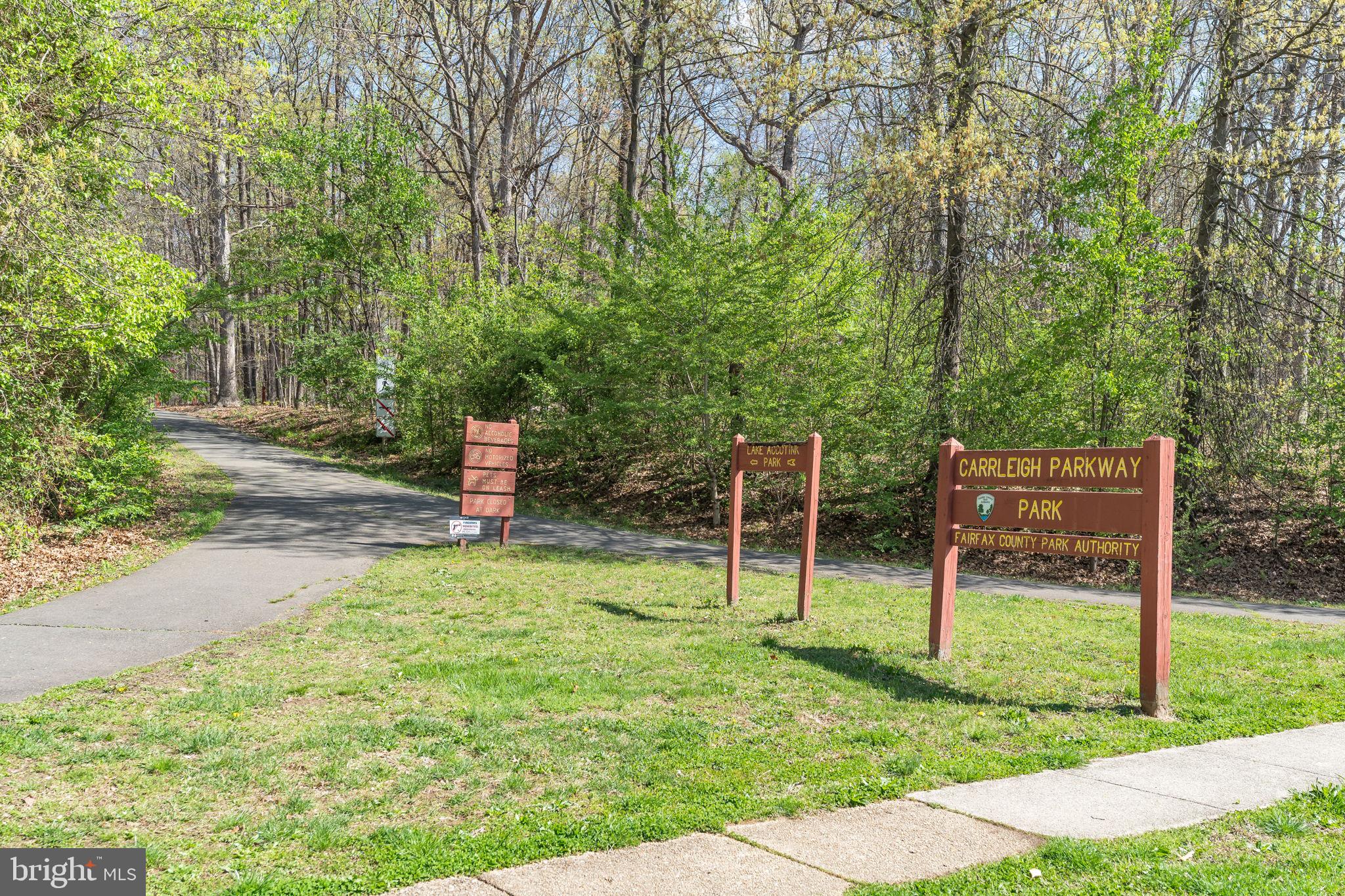 7804 Carrleigh Parkway Springfield, VA 22152 - Photo 57 of 61 a backyard of a house with lots of green space