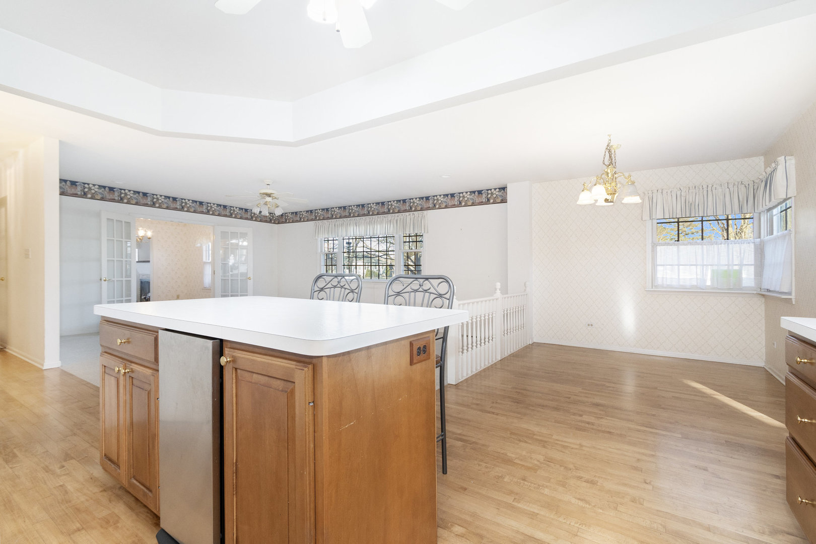 1909 Evergreen Road Homewood, IL 60430 - Photo 4 of 27 a kitchen with kitchen island a sink and wooden floor