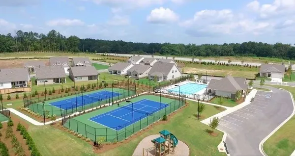 a view of a city with an ocean