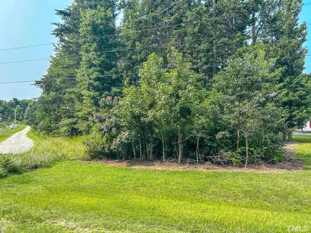 a backyard of a house with swimming pool and green space
