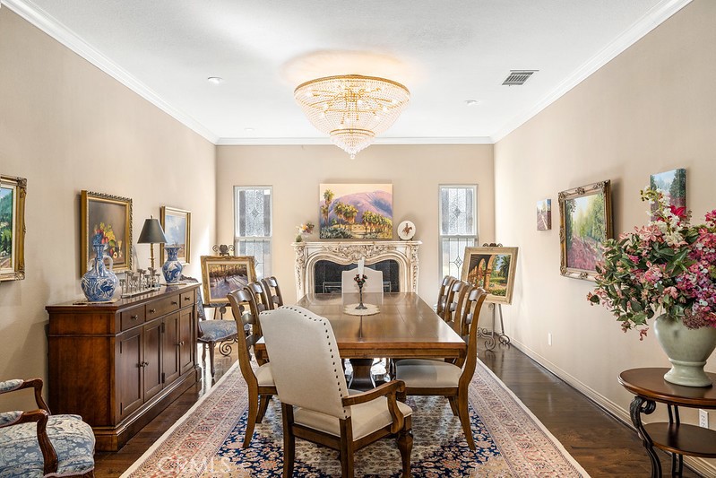 6962 Magdalena Drive Orange, CA 92867 - Photo 5 of 23 a view of a dining room with furniture window and wooden floor