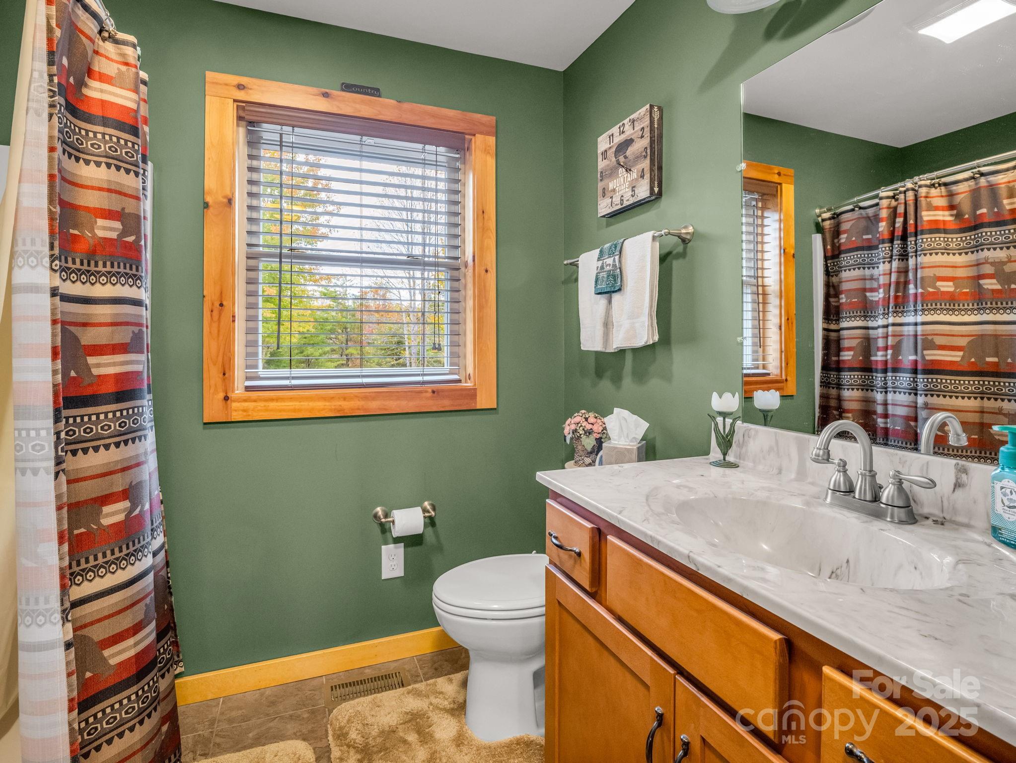 653 Moonlight Pass Union Mills, NC 28167 - Photo 21 of 44 a bathroom with a granite countertop toilet sink and mirror