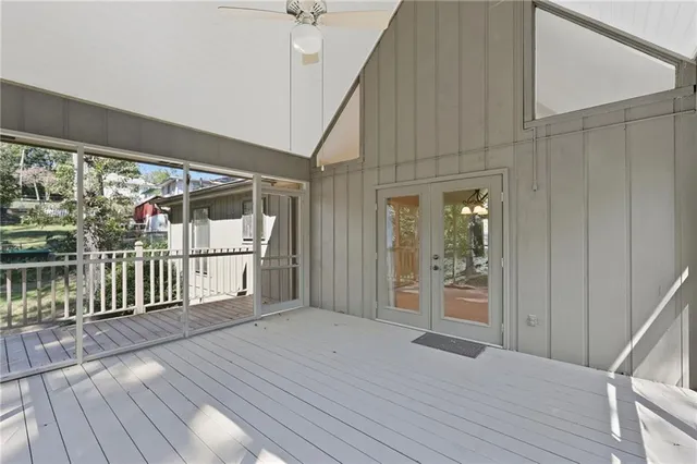 a view of a house with wooden floor