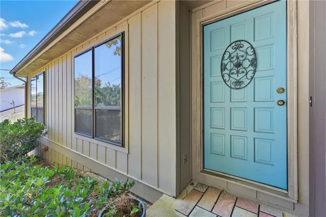 a view of a door with a outdoor space