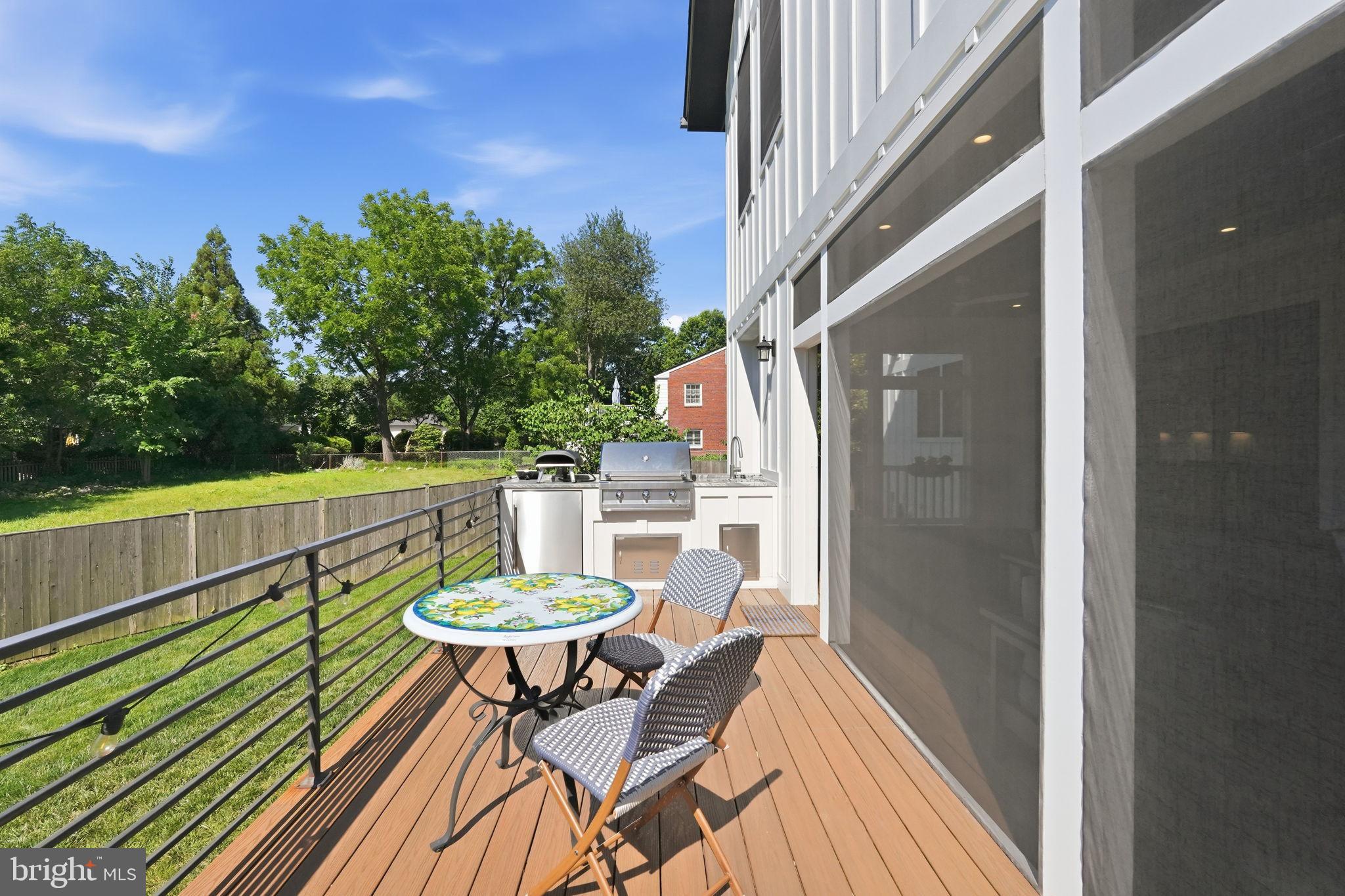 6026 Little Falls Road Arlington, VA 22207 - Photo 17 of 44 Balcony off porch with outdoor kitchen