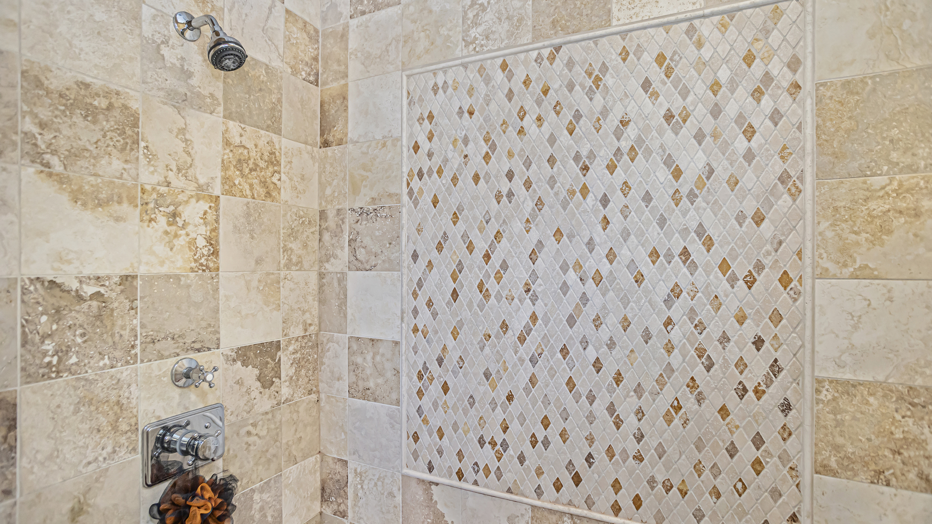 833 Chatham Road Glenview, IL 60025 - Photo 36 of 50 a bathroom with a shower curtain