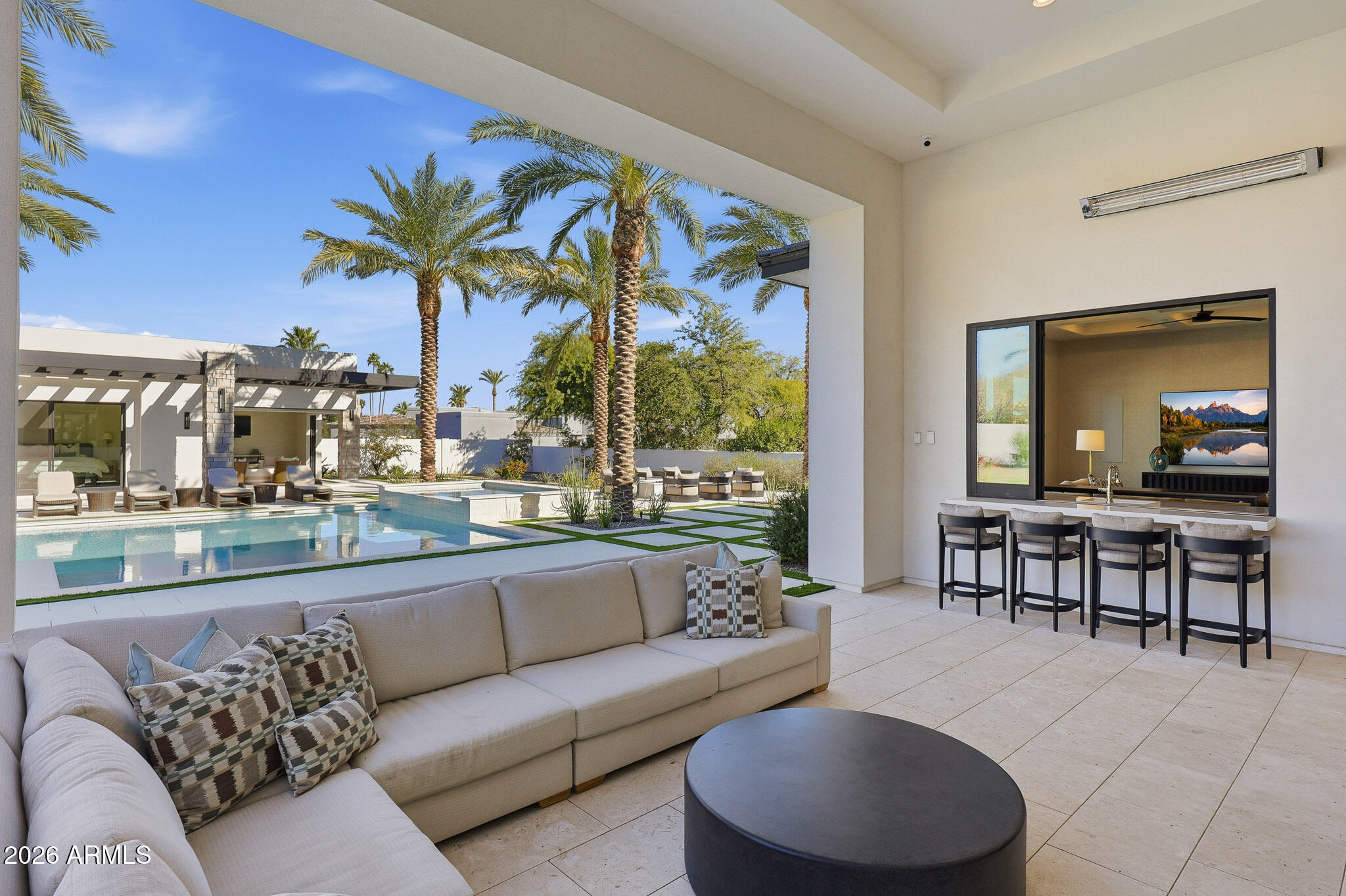 5102 East Butler Drive Paradise Valley, AZ 85253 - Photo 85 of 111 a living room with furniture and a large window