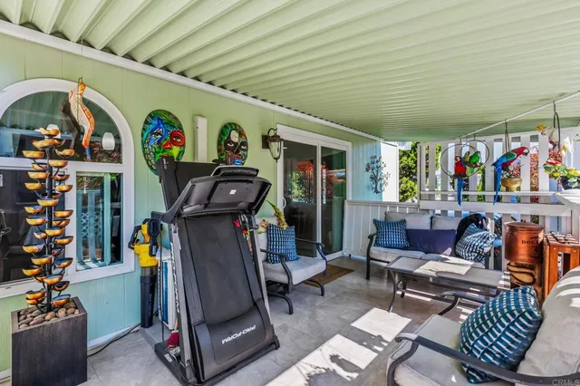 a view of outdoor space with seating area