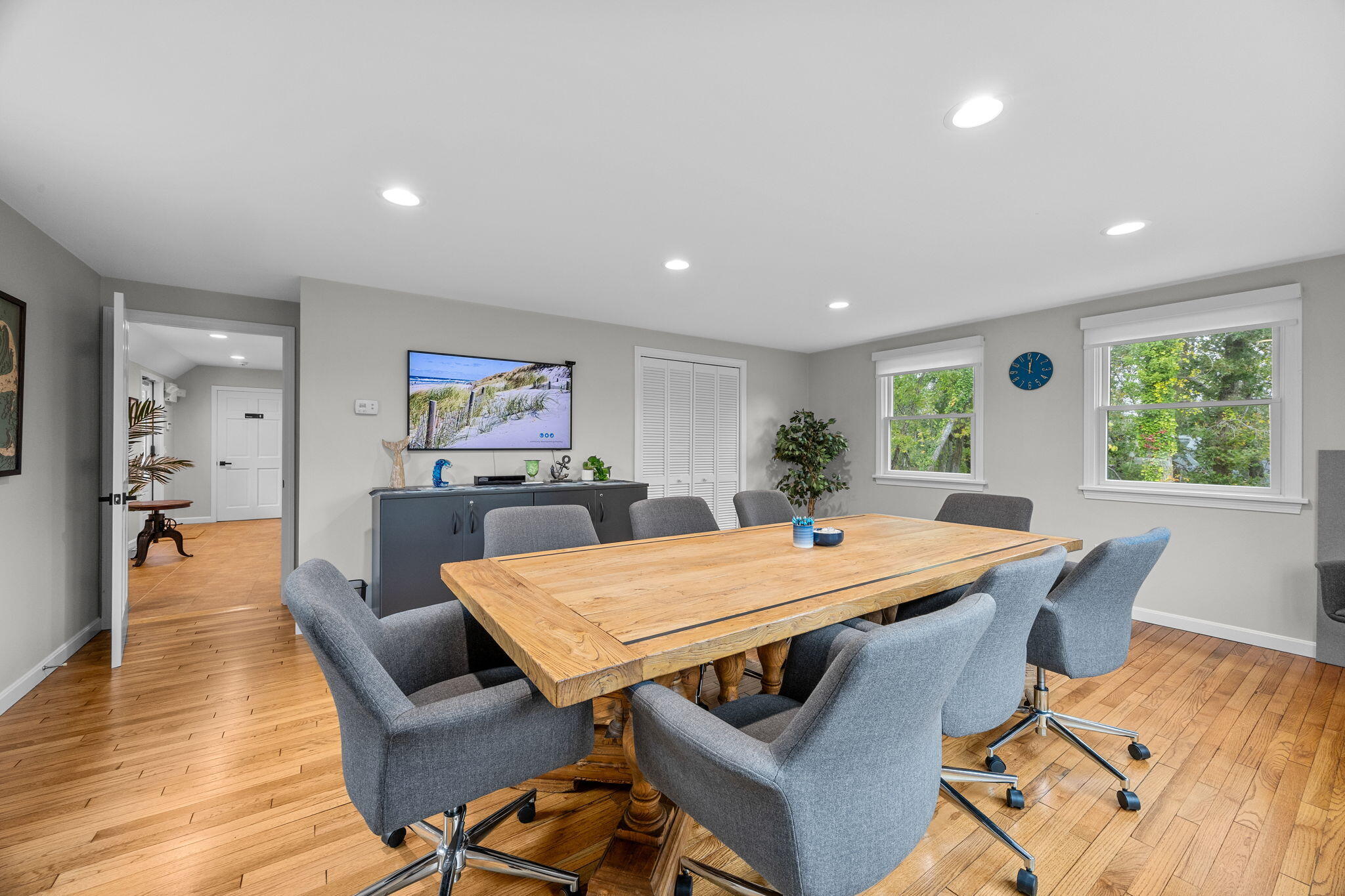 29 West Road Orleans, MA 02653 - Photo 15 of 27 a view of a dining room with furniture window and wooden floor