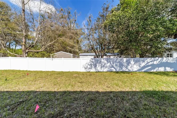 a backyard of a house