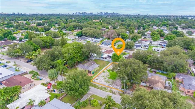 an aerial view of multiple house