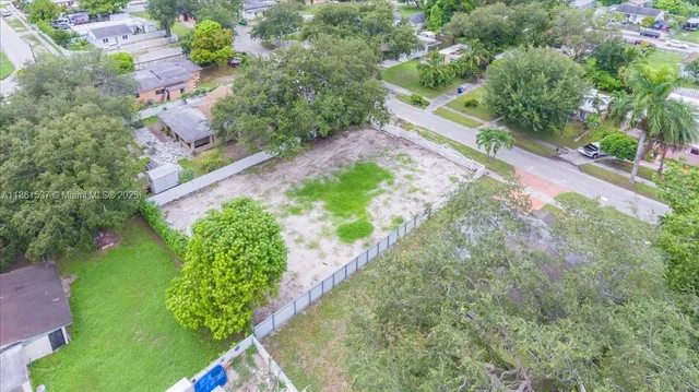 a view of a yard with plants