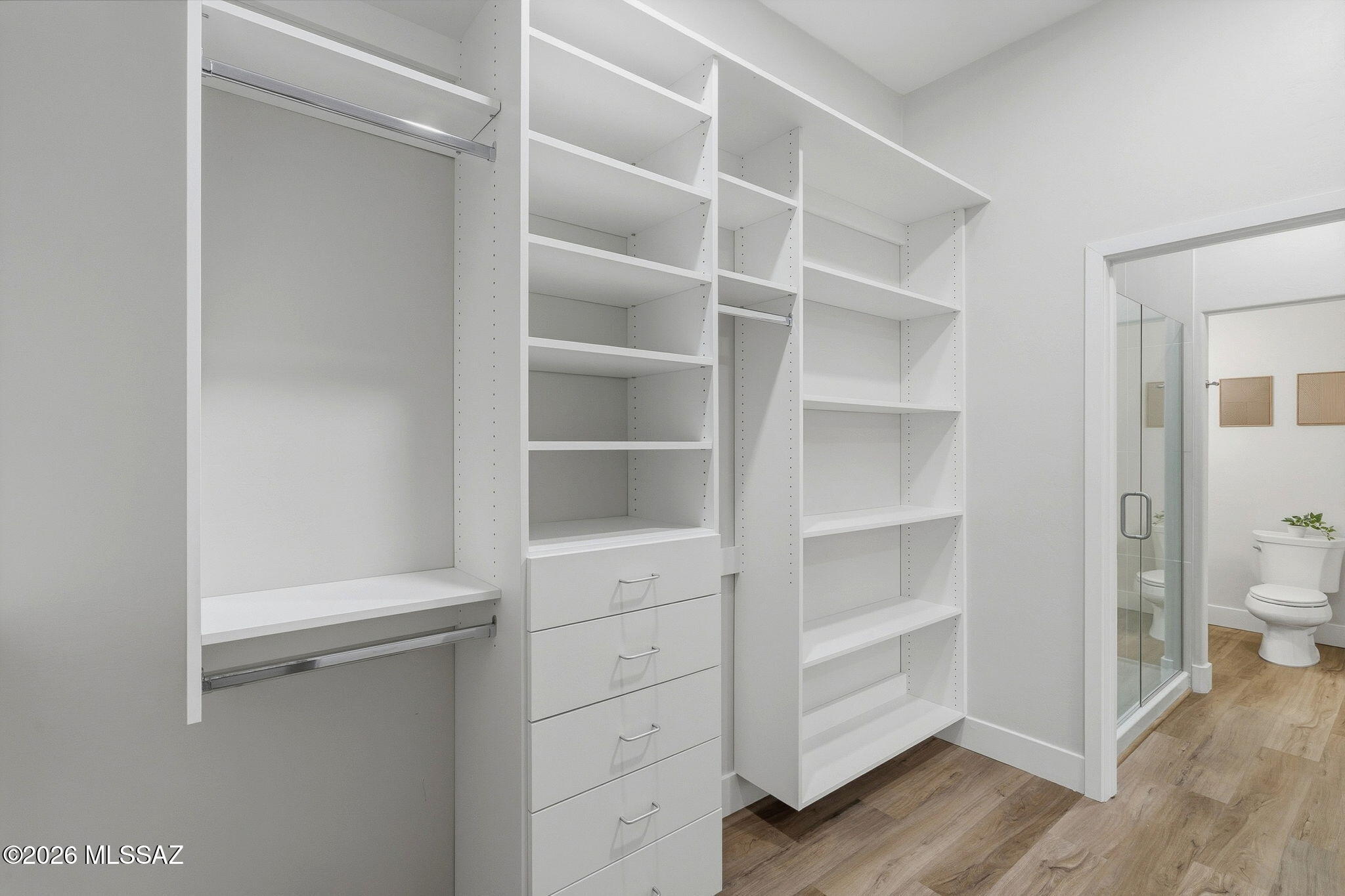 2020 East River Road, Unit 201 Tucson, AZ 85718 - Photo 8 of 10 a view of walk in closet with empty racks