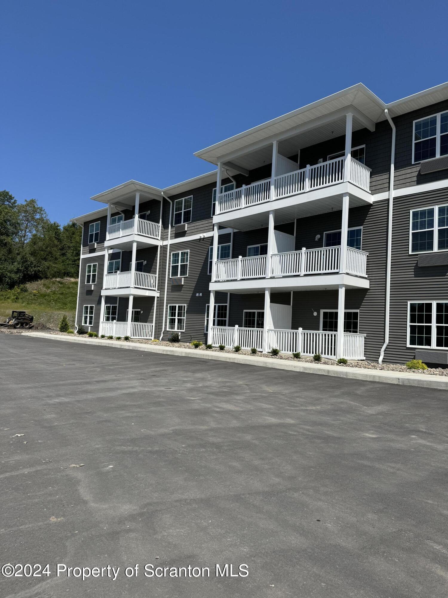 a front view of a building