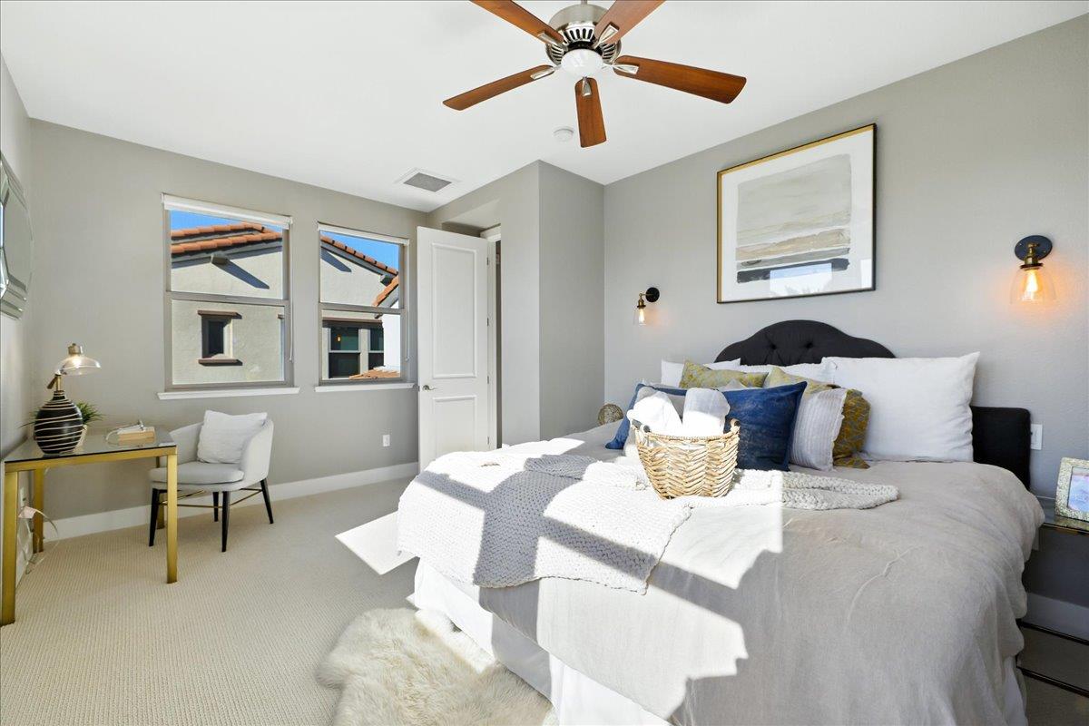 324 Cherokee Loop Mountain View, CA 94043 - Photo 30 of 62 a bedroom with a bed and wooden floor