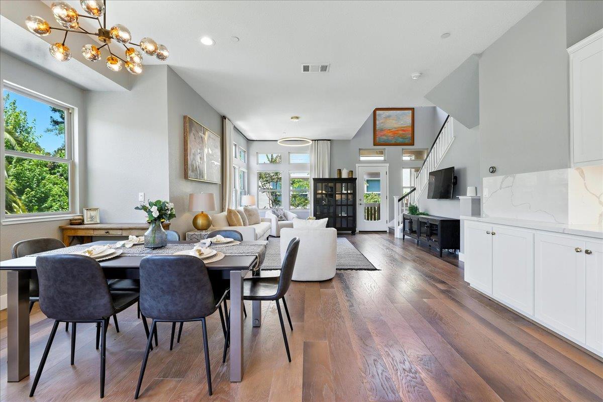 324 Cherokee Loop Mountain View, CA 94043 - Photo 46 of 62 a view of a dining room with furniture window and wooden floor