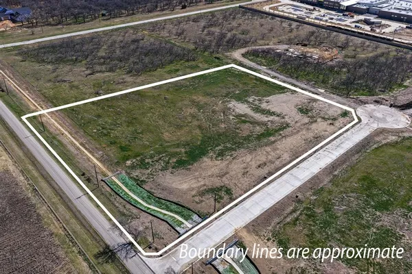 an aerial view of a kitchen