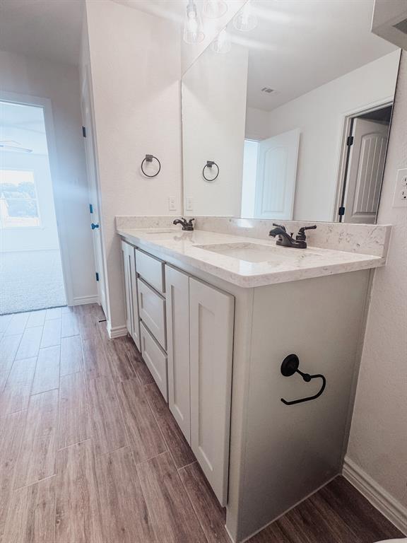 1008 East Bradshaw Road Springtown, TX 76082 - Photo 8 of 8 a bathroom with a sink and mirror