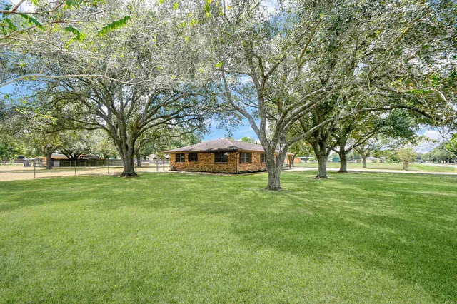 a view of a trees in front of a house