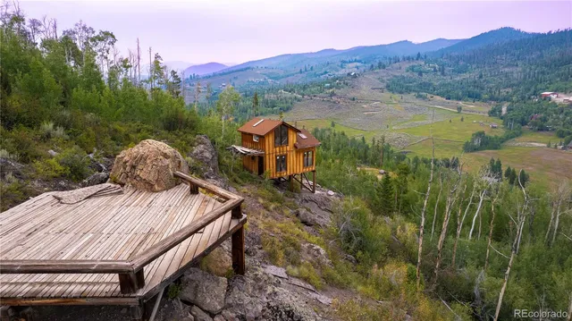 a view of a terrace with a yard
